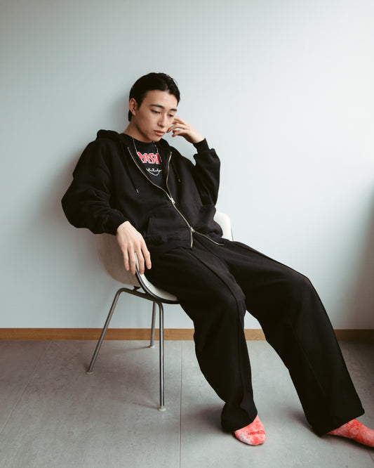 24/7 washed zip up hoodie