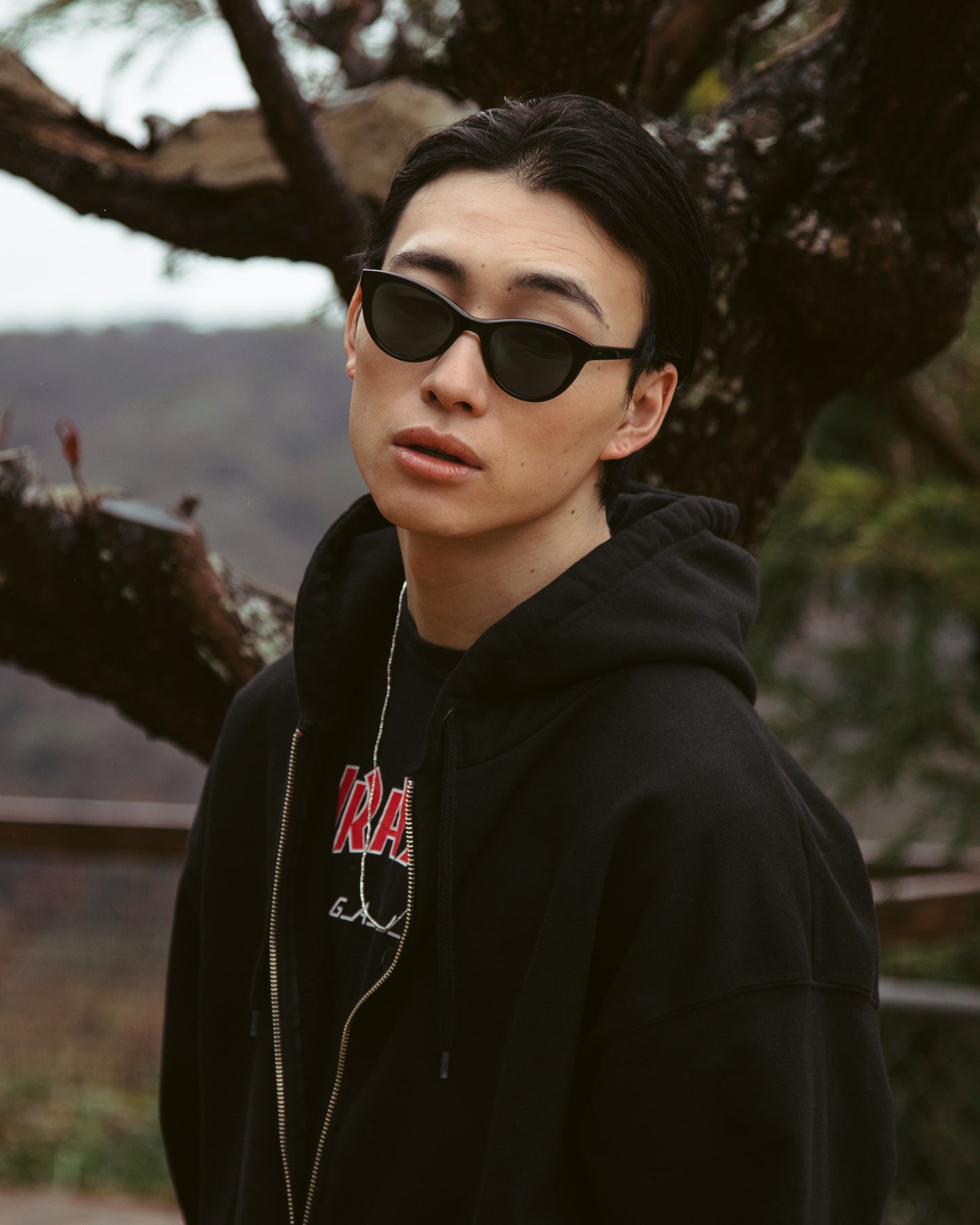 24/7 washed zip up hoodie