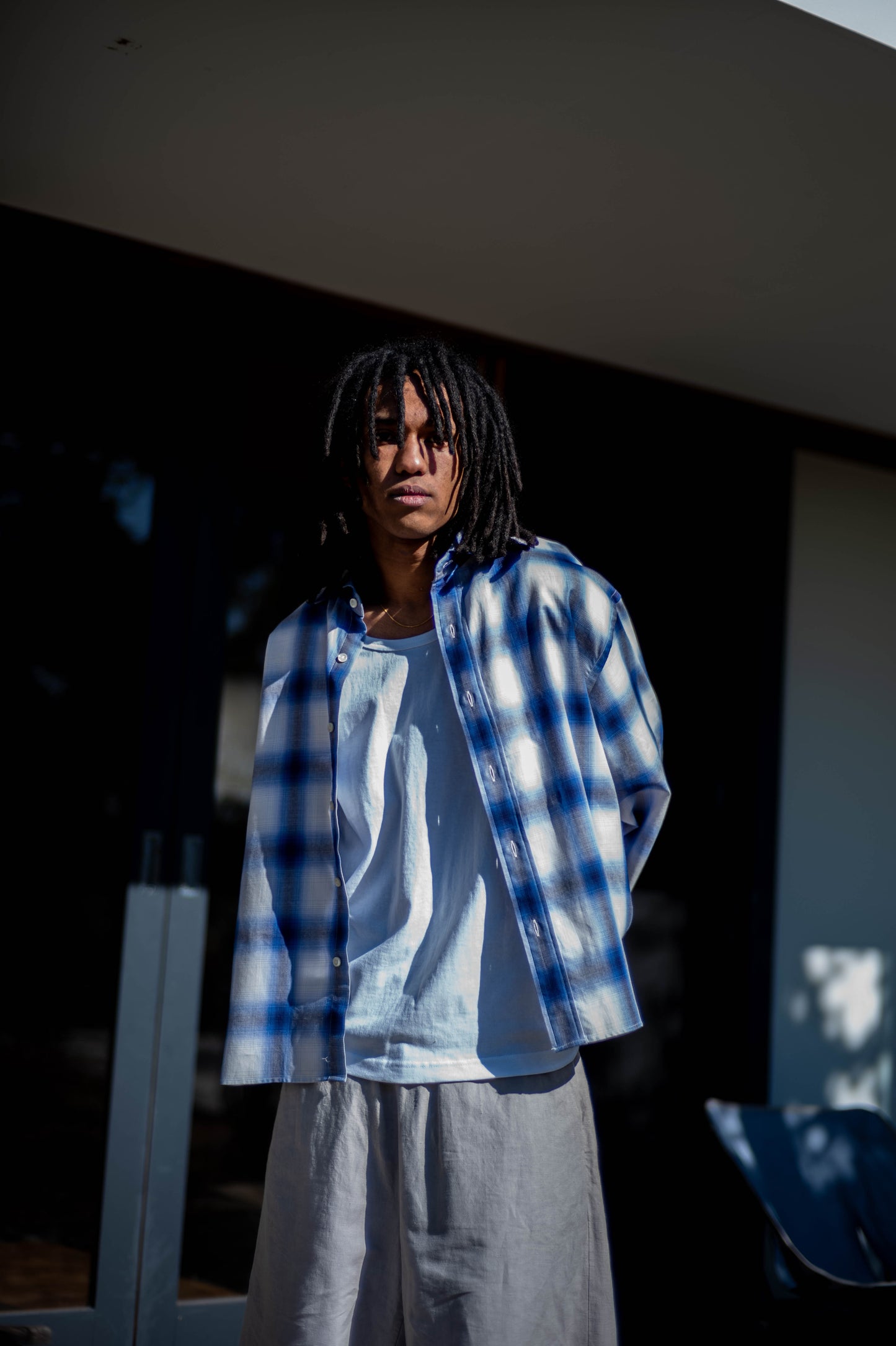 24/7 Over Size Check Shirt