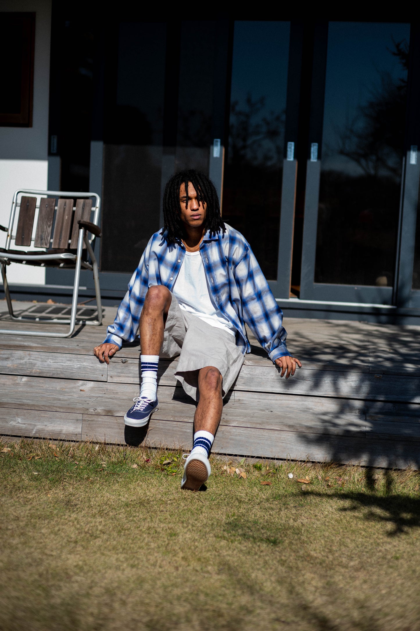 24/7 Over Size Check Shirt