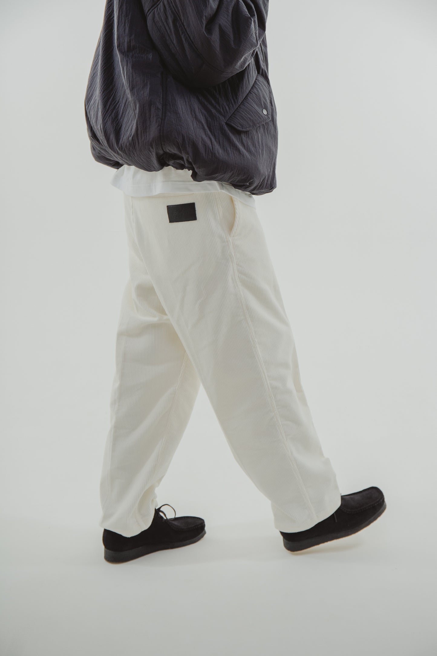 24/7 wide white corduroy pants