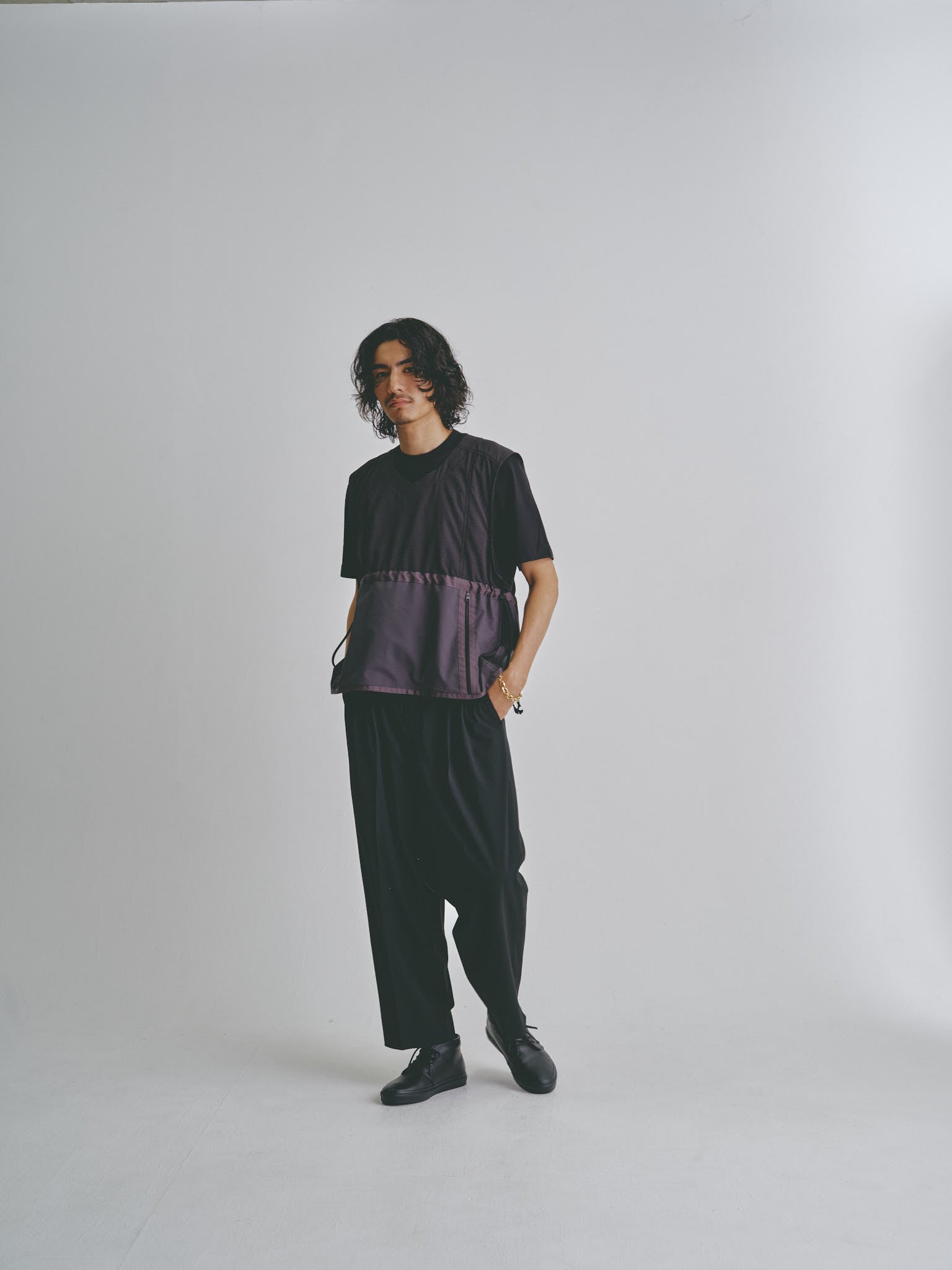 19SO 24/7 easy wide  stripe slacks Mサイズ